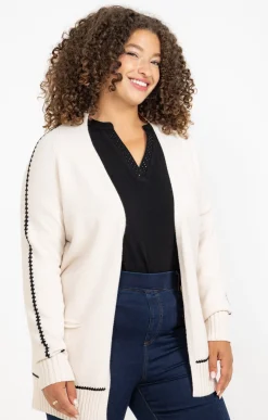 Cardigan avec détail contrasté