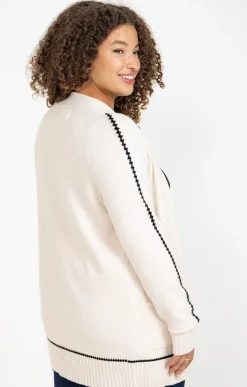 Cardigan avec détail contrasté