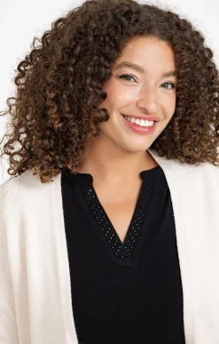 Cardigan avec détail contrasté
