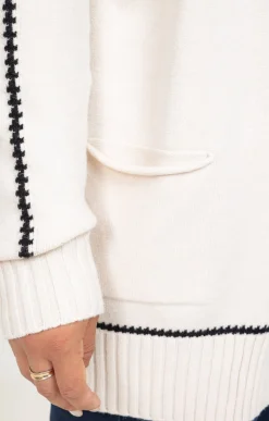 Cardigan avec détail contrasté