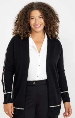 Cardigan avec détail contrasté