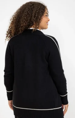 Cardigan avec détail contrasté