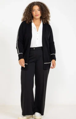 Cardigan avec détail contrasté