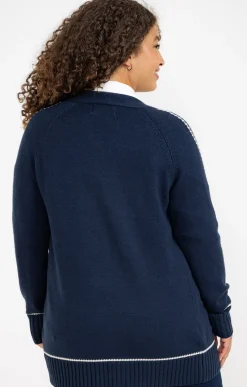 Cardigan avec détail contrasté