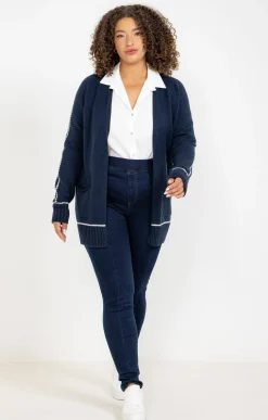 Cardigan avec détail contrasté