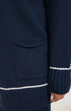 Cardigan avec détail contrasté