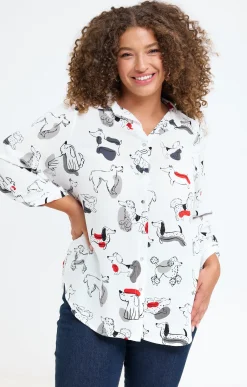 Chemise avec imprimé chiens