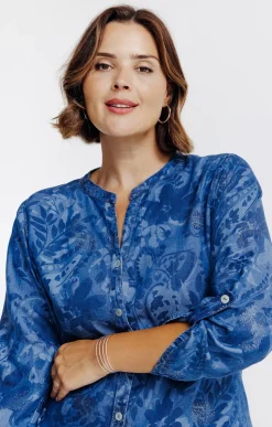 Chemise en jean avec glitter