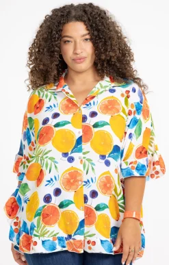 Chemise imprimé pamplemousse