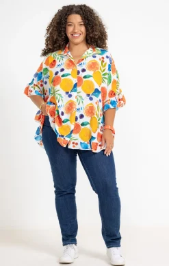 Chemise imprimé pamplemousse