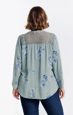 Chemise imprimée avec plumetis