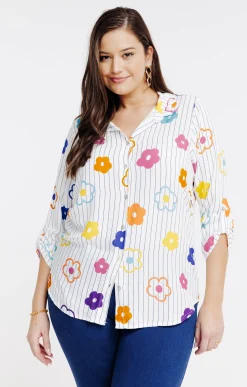 Chemise imprimée multicolore