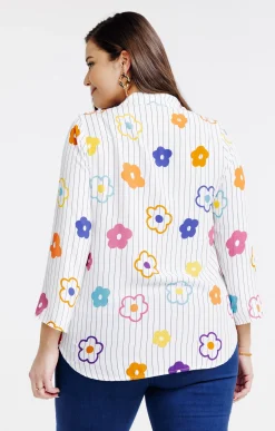 Chemise imprimée multicolore