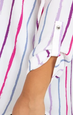 Chemise rayée multicolore