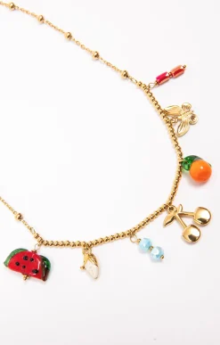 Collier avec pendentifs fruits