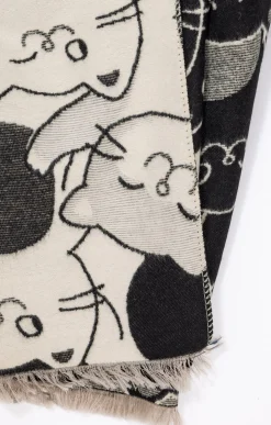 Echarpe chaude imprimé chats mignons