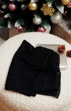 Etole noire et spray paillettes silver