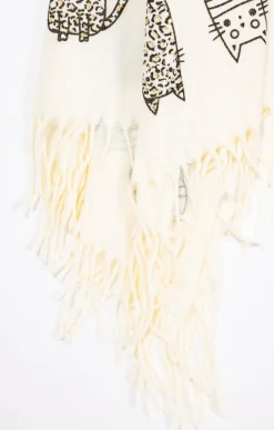 Foulard imprimé chat matière douce