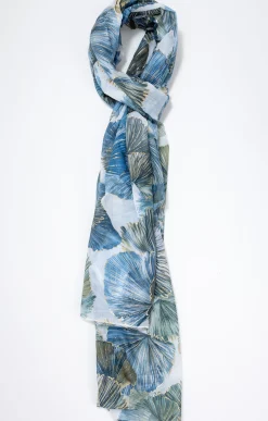 Foulard imprimé ginkgo