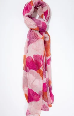 Foulard léger imprimé ginkgo