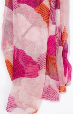 Foulard léger imprimé ginkgo