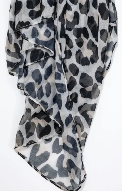 Foulard léger imprimé léopard