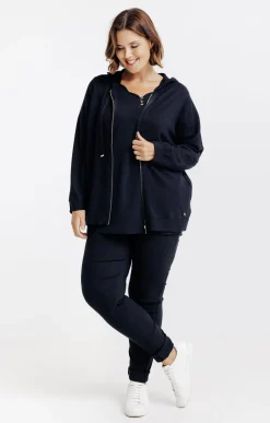 Gilet à capuche avec lurex
