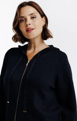 Gilet à capuche avec lurex