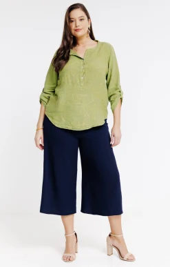 Jupe culotte 4 boutons ancre ton sur ton