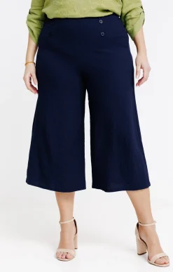 Jupe culotte 4 boutons ancre ton sur ton