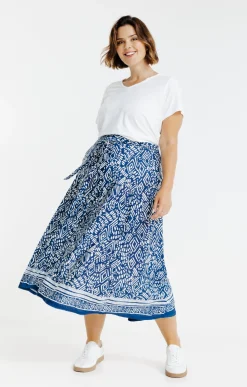 Jupe en maille à imprimé ikat
