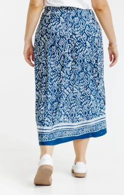 Jupe en maille à imprimé ikat