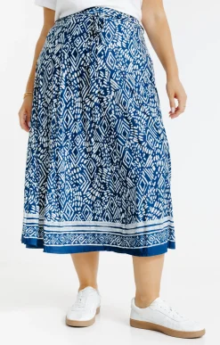 Jupe en maille à imprimé ikat