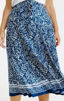 Jupe en maille à imprimé ikat
