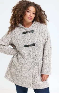 Manteau à capuche en bouclette