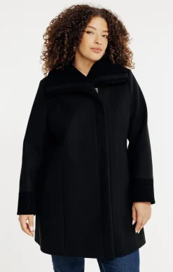 Manteau avec flockage léopard