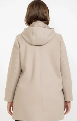 Manteau uni à capuche