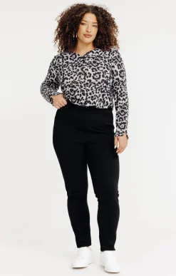 Pantalon de ville coupe droite en maille