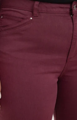 Pantalon droit effet satin
