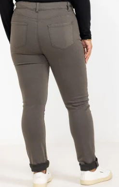 Pantalon droit effet satin