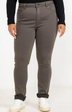 Pantalon droit effet satin