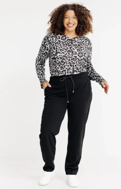Pantalon droit forme jogging brillant