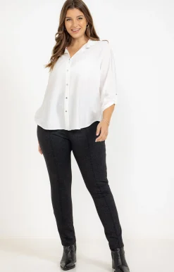 Pantalon en maille chinée