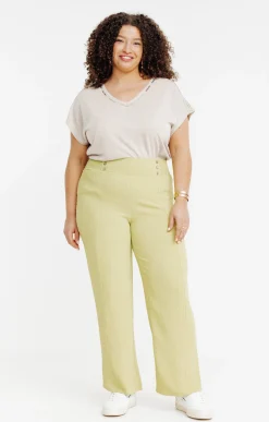 Pantalon large détail boutons coco