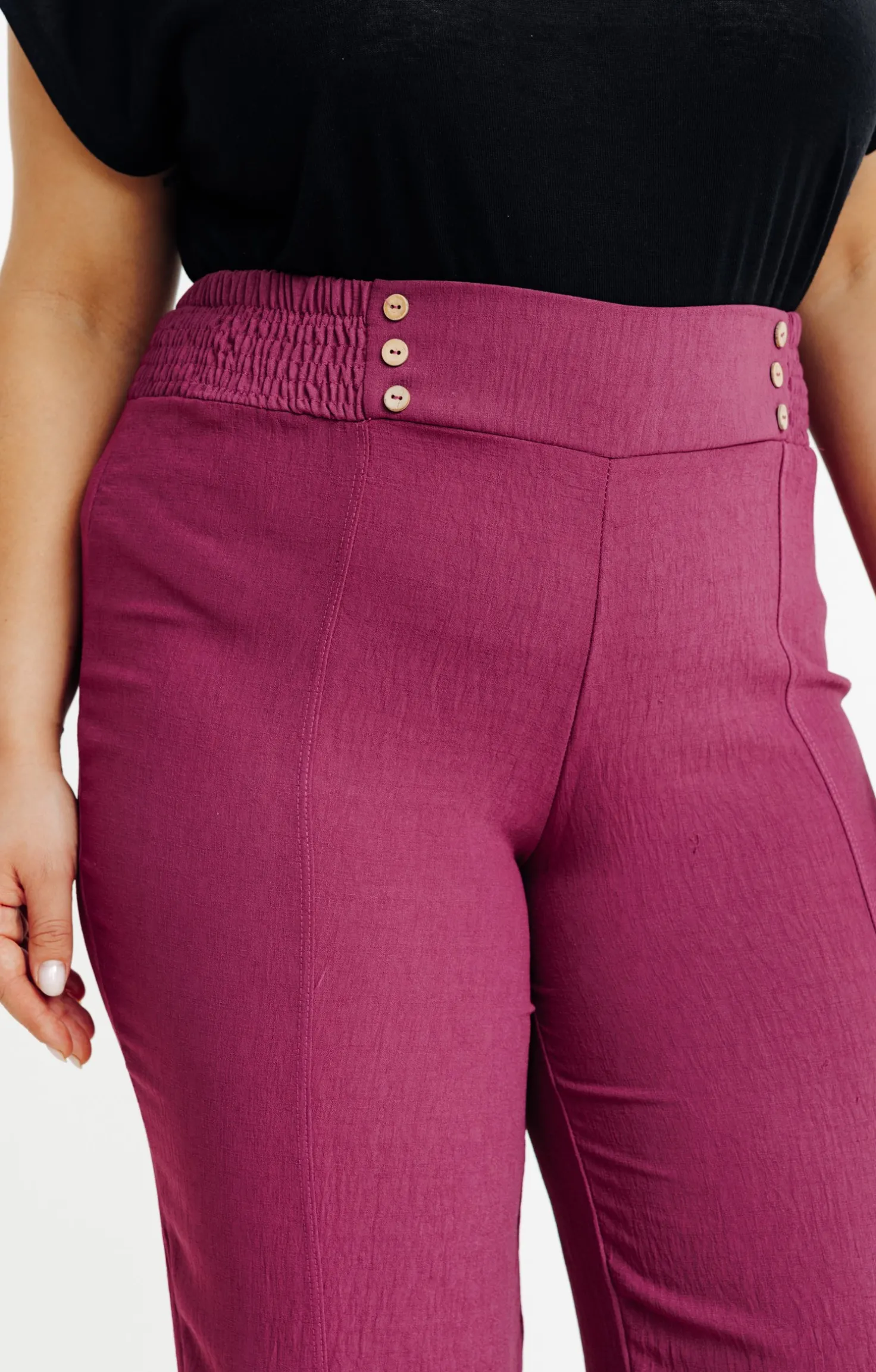 Pantalon large détail boutons coco