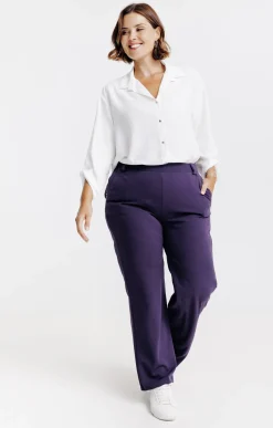 Pantalon large uni