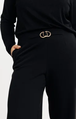 Pantalon large uni à boucle