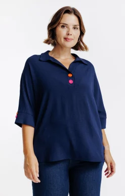 Poncho avec boutons fantaisies