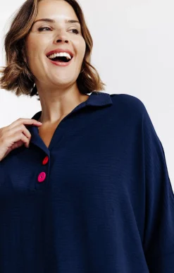 Poncho avec boutons fantaisies