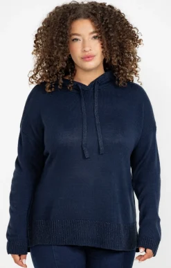 Pull à capuche avec détails lurex